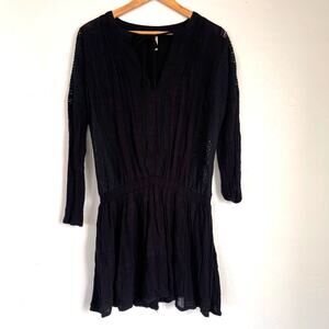 Free People Long Sleeved Cotton Mini Dress Women's Size Medium